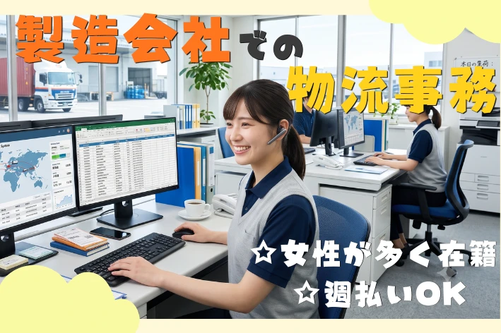 製造会社での物流事務／392680